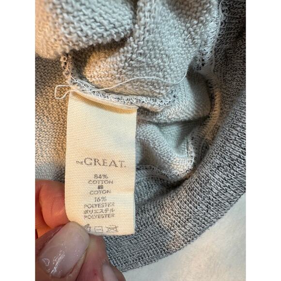 The Great. Bishop Gray Puff Sleeve Sweatshirt with Studs Pullover S - Picture 9 of 10